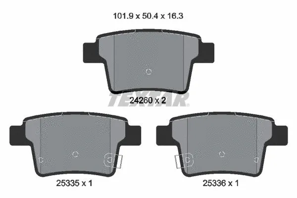 Brake Pad Set, disc brake (2426001)