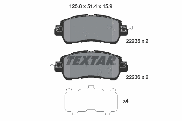 Brake Pad Set, disc brake (2223501)
