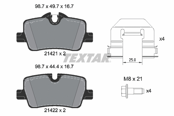 Brake Pad Set, disc brake (2142101)