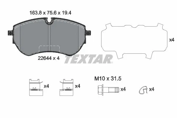 Brake Pad Set, disc brake (2264401)
