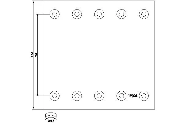 Brake Lining Kit, drum brake (1909436)