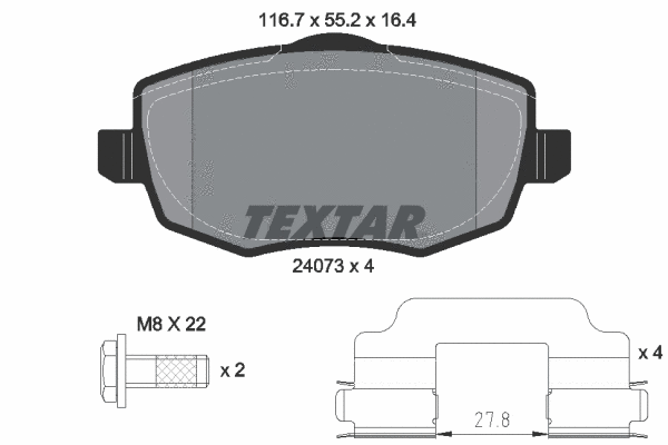 Brake Pad Set, disc brake (2407301)