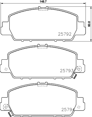 Brake Pad Set, disc brake (2579203)