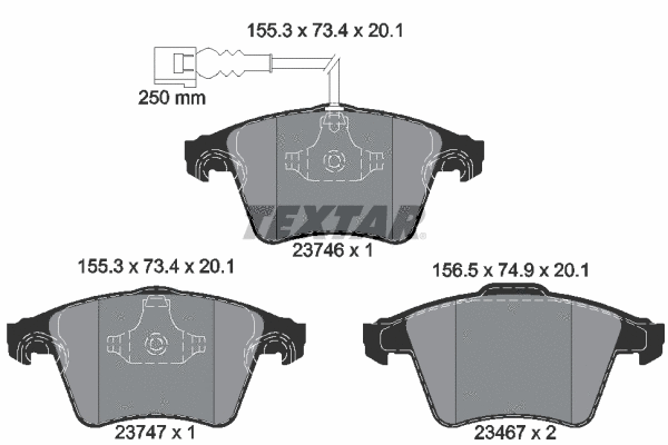 Brake Pad Set, disc brake (2374602)