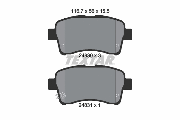 Brake Pad Set, disc brake (2483001)