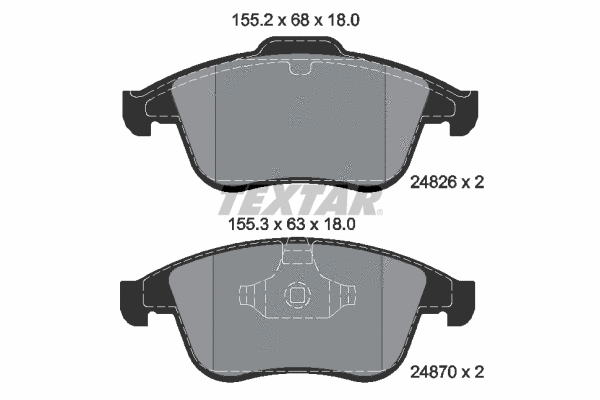 Brake Pad Set, disc brake (2482601)