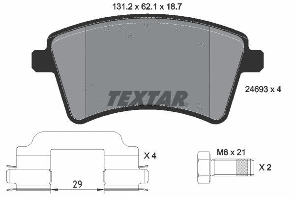 Brake Pad Set, disc brake (2469301)