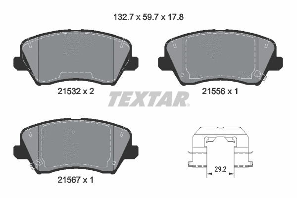 Brake Pad Set, disc brake (2153201)