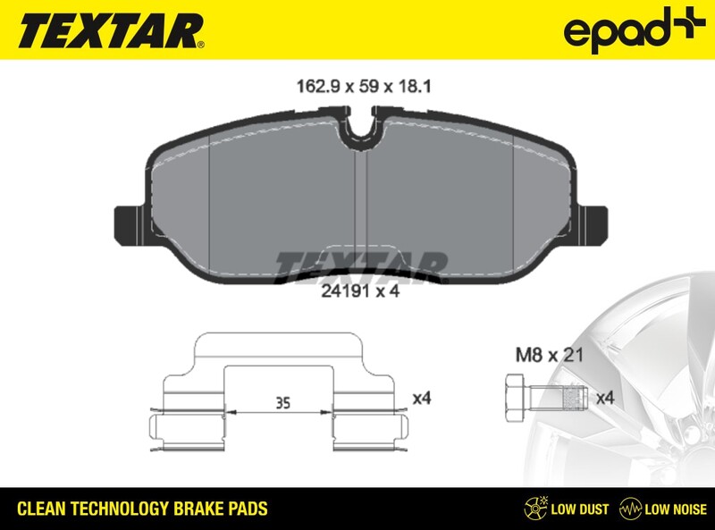 Brake Pad Set, disc brake (2419101CP)
