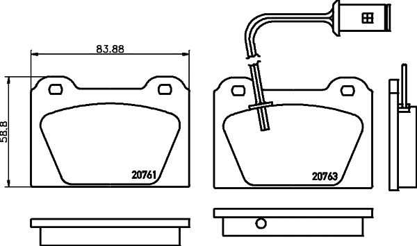 Brake Pad Set, disc brake (2076102)