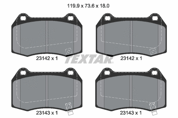 Brake Pad Set, disc brake (2314204)