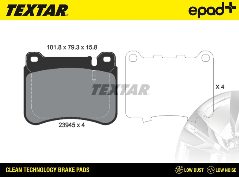 Brake Pad Set, disc brake (2394501CP)