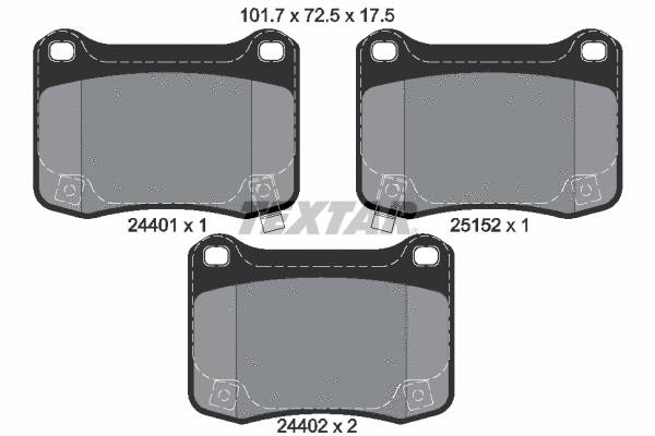 Brake Pad Set, disc brake (2440101)