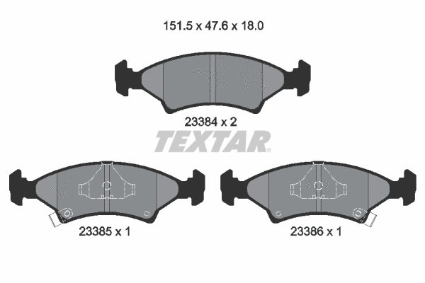 Brake Pad Set, disc brake (2338401)