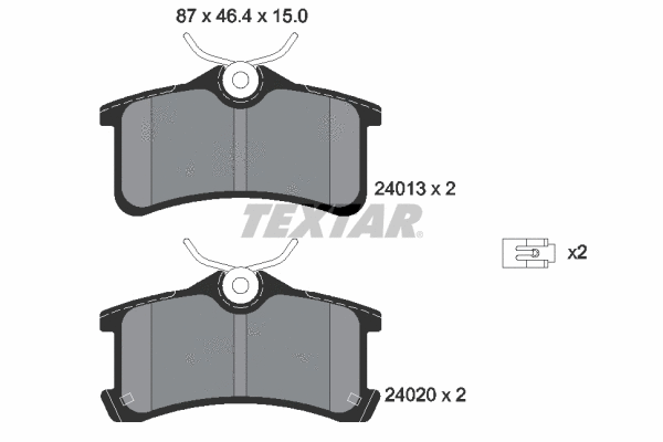 Brake Pad Set, disc brake (2401301)