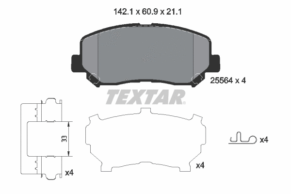 Brake Pad Set, disc brake (2556403)