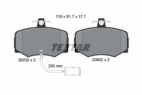 Brake Pad Set, disc brake (2023201)