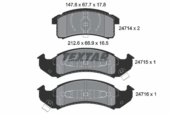 Brake Pad Set, disc brake (2471401)