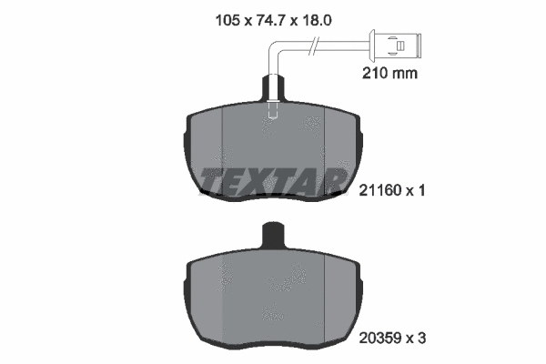 Brake Pad Set, disc brake (2116002)