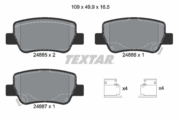 Brake Pad Set, disc brake (2488501)