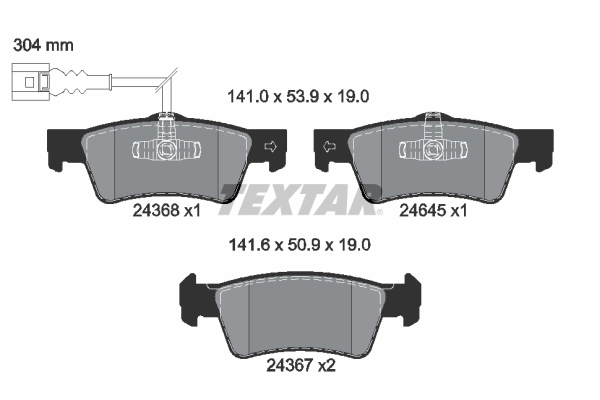 Brake Pad Set, disc brake (2436803)