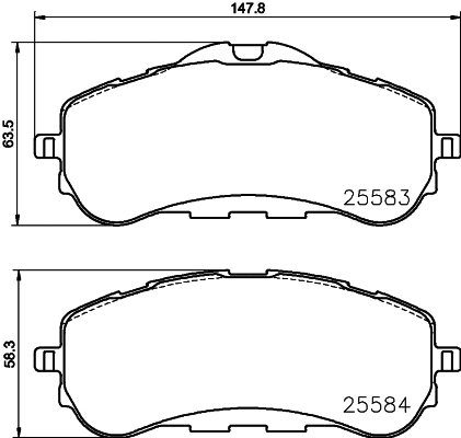 Brake Pad Set, disc brake (2558301)