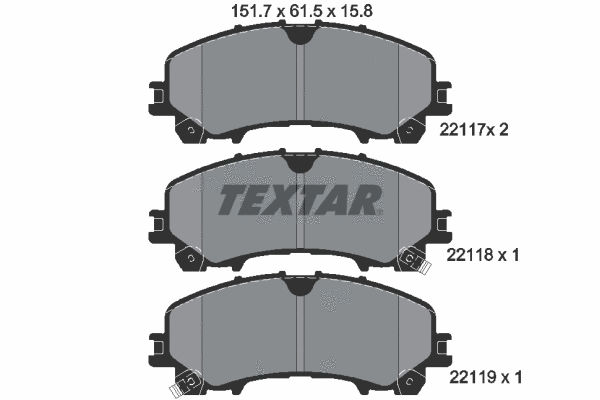 Brake Pad Set, disc brake (2211701)