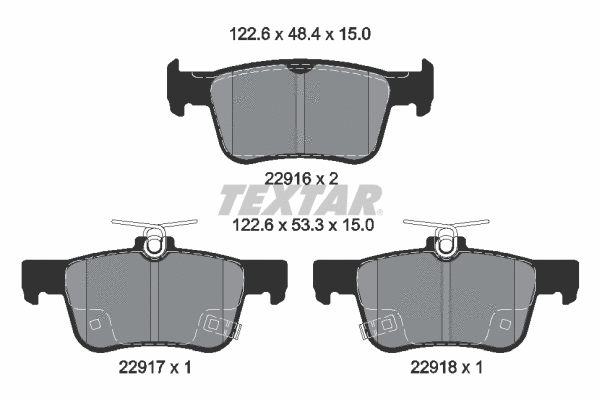 Brake Pad Set, disc brake (2291601)