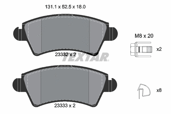 Brake Pad Set, disc brake (2333201)