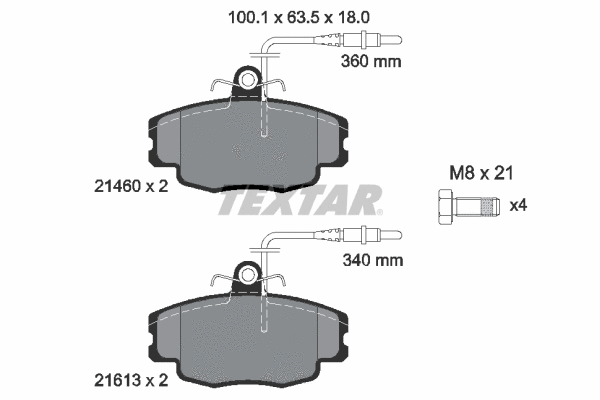 Brake Pad Set, disc brake (2146002)