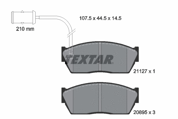 Brake Pad Set, disc brake (2112701)
