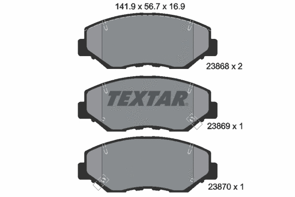 Brake Pad Set, disc brake (2386801)
