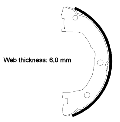 Brake Shoe Set, parking brake (91081400)