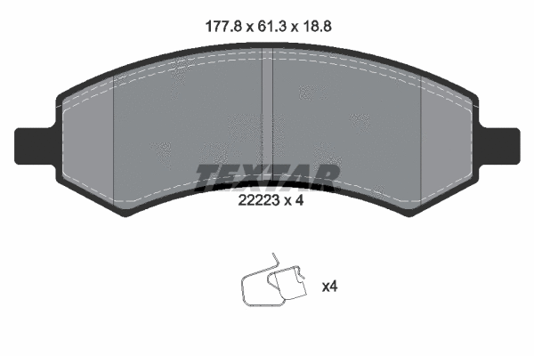 Brake Pad Set, disc brake (2222301)