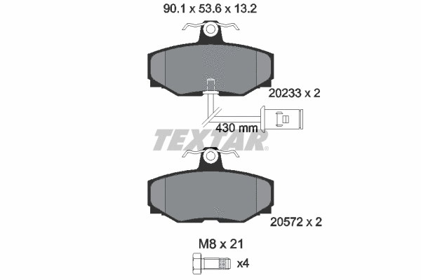 Brake Pad Set, disc brake (2023301)