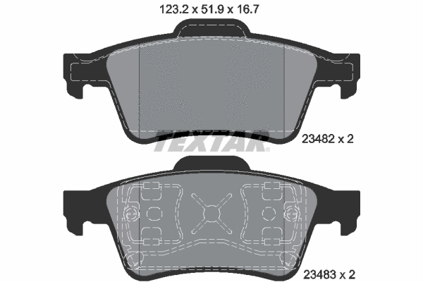 Brake Pad Set, disc brake (2348202)