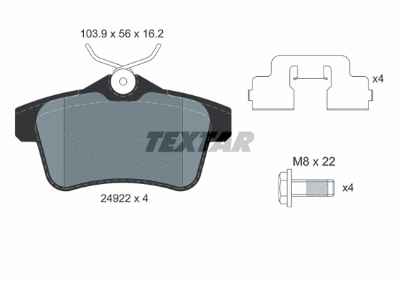 Brake Pad Set, disc brake (2492204)