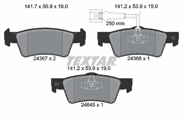 Brake Pad Set, disc brake (2436704)