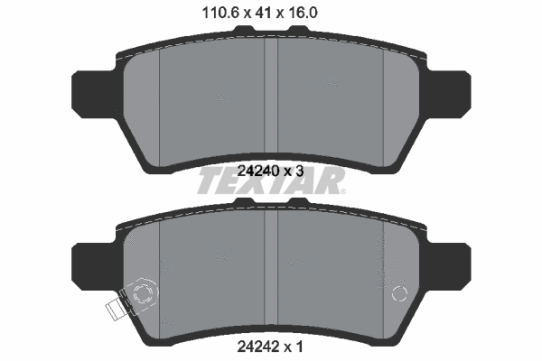 Brake Pad Set, disc brake (2424001)