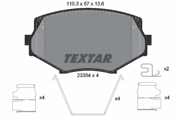 Brake Pad Set, disc brake (2335404)