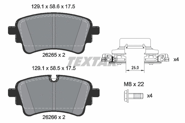 Brake Pad Set, disc brake (2626501)