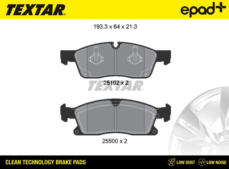 Brake Pad Set, disc brake (2519202CP)