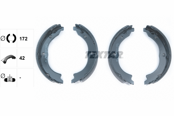 Brake Shoe Set, parking brake (91062100)