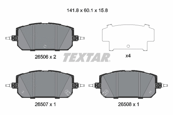 Brake Pad Set, disc brake (2650601)