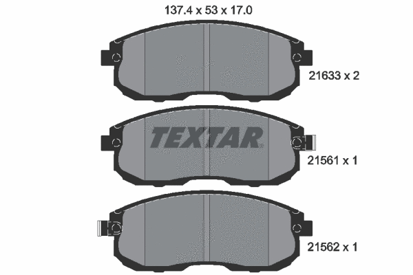 Brake Pad Set, disc brake (2156101)