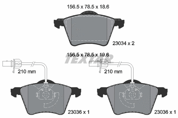 Brake Pad Set, disc brake (2303401)