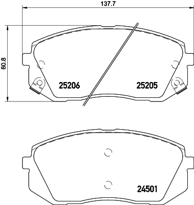 Brake Pad Set, disc brake (2520503)