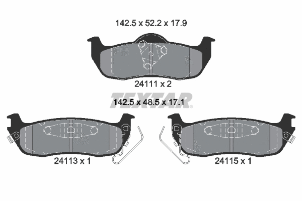 Brake Pad Set, disc brake (2411101)