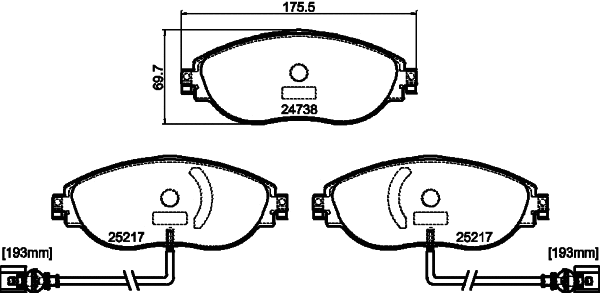 Brake Pad Set, disc brake (2473808)