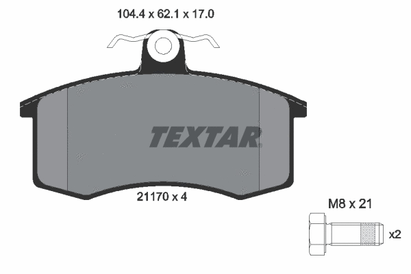 Brake Pad Set, disc brake (2117002)